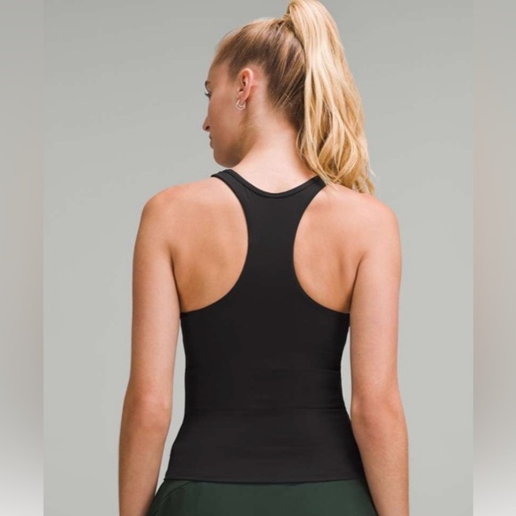 Difficult to find-lululemon athletica Waist-Length V-Neck Black Tennis Tank Top - Picture 2 of 5